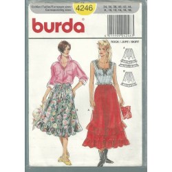 4246 BURDA FLARE EZ RUFFLED SKIRT LENGTHS PATTERN 8-18